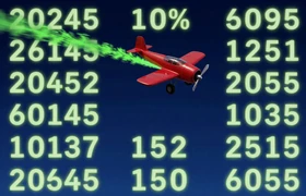 Aviator Crash Game von Spribe - rotes Flugzeug steigt auf mit gr&uuml;ner Gewinnlinie und Multiplikatoren