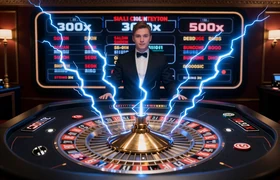 Lightning Roulette Live von Evolution Gaming mit dramatischen Blitzen auf Roulettezahlen und Multiplikatoren bis 500x